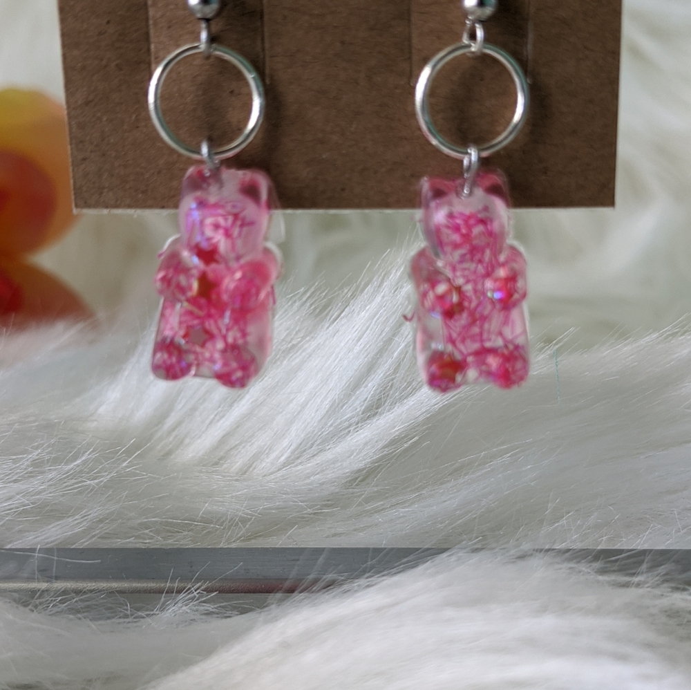 New! Red Gummy Bear Earrings!